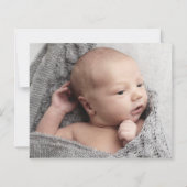 Budget Script Foto Baby Bedanktkaart (Achterkant)