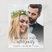 Budget Script Foto Bruiloft Receptie uitnodiging (Voorkant)