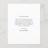 Budget Script Foto Huwelijk Dankkaart (Achterkant)