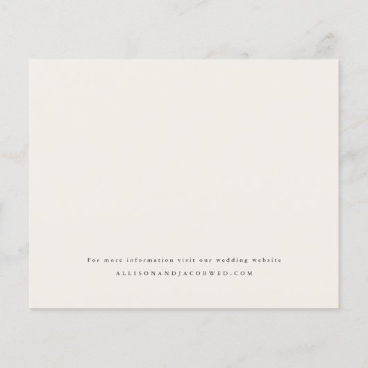 Budget Script Foto Ivoor Bruiloft Uitnodiging (Achterkant)