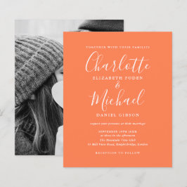 Budget Script Foto Koraal Huwelijksuitnodiging