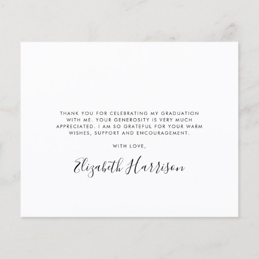 Budget Script Foto Overlay Afstuderen Dank u (Achterkant)