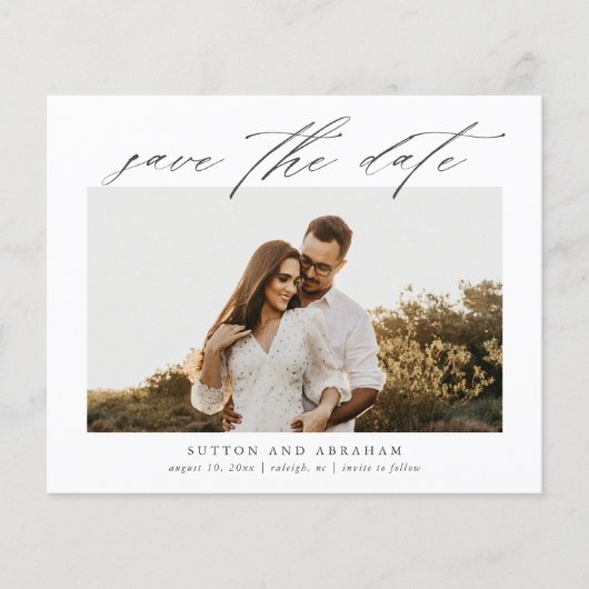 Budget Script Foto Save the Date met QR-code (Voorkant)
