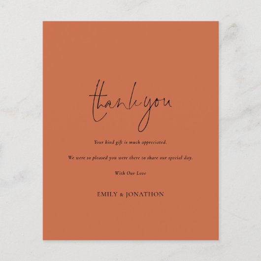 Budget Script Foto Terracotta Wedding Hartelijk da (Voorkant)