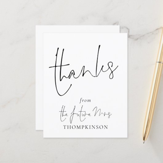Budget Script Future Mrs. Vrijgezellenfeest Bedank (Voorkant / Achterkant in situ)