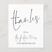 Budget Script Future Mrs. Vrijgezellenfeest Bedank (Voorkant)