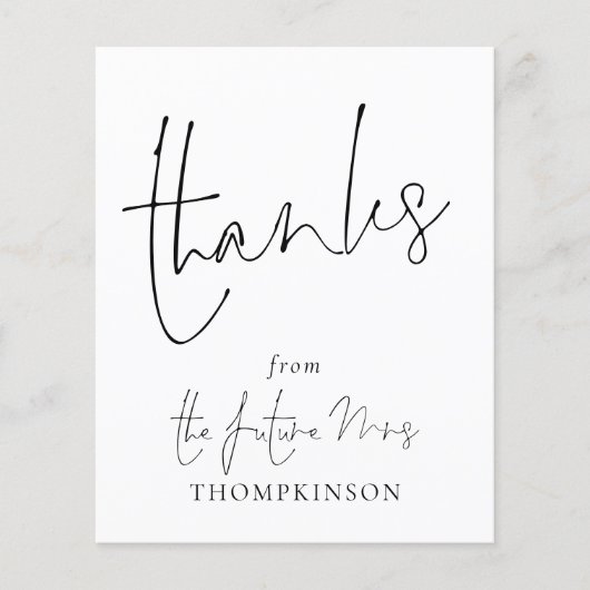 Budget Script Future Mrs. Vrijgezellenfeest Bedank (Voorkant)