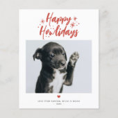 Budget Script Happy Howlidays Pet Foto Kerstmis (Voorkant)