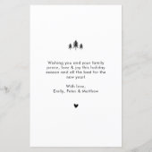 Budget Script Hart 3 Photo Collage Christmas Kaart (Achterkant)