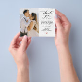Budget Script Hart Foto Bruiloft Dank u Flyer (Hand)