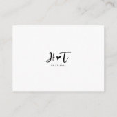 BUDGET Script Hart Monogram Bruiloft QR Code RSVP Informatiekaartje (Achterkant)
