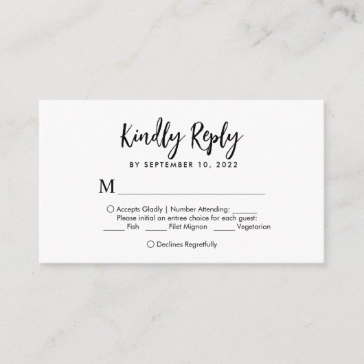 BUDGET Script Hart Monogram Menu Keuze Bruiloft (Voorkant)