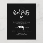 BUDGET Script Heart Afstudeerder Party Zwart Afstu (Voorkant)