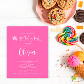 Budget Script Hot Pink 9th Verjaardagsfeestje