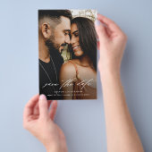 Budget Script Huwelijksfoto Save The Date Flyer (Hand)