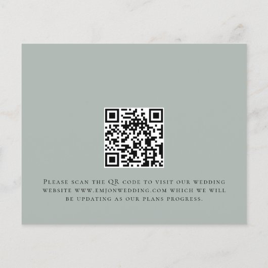 Budget Script Licht Sage Groen De datum opslaan (Achterkant)