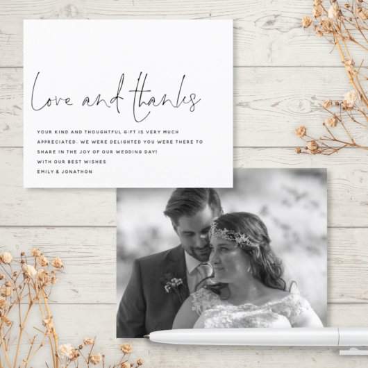 Budget Script Love Bedankt Foto Weddenschap Bedank