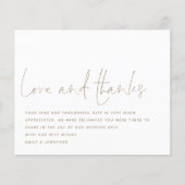 Budget Script Love Bedankt Foto Weddenschap Bedank (Voorkant)