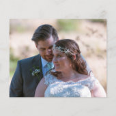 Budget Script Love Bedankt Photo Wedding Magenta (Achterkant)