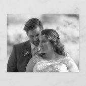 Budget Script Love Bedankt Photo Wedding Navy (Achterkant)