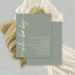 Budget Script Meisje of Jongen Sage Oh Baby shower