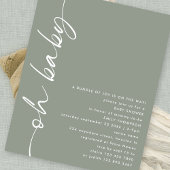 Budget Script Meisje of Jongen Sage Oh Baby shower
