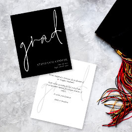 Budget Script Monochrome Afstudeeraankondiging