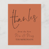 Budget Script New Mr. Wedding Terracotta Bedankt (Voorkant)