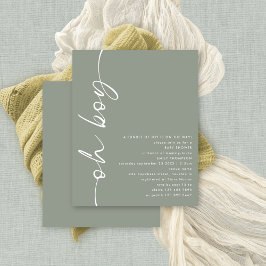 Budget Script Oh Boy Sage Baby shower