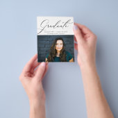 Budget Script Photo Afstuderen Card Flyer (Hand)