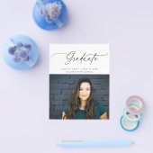 Budget Script Photo Afstuderen Card Flyer (Enkel)