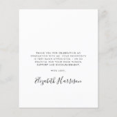 Budget Script Photo Afstuderen Hartelijk dank (Achterkant)