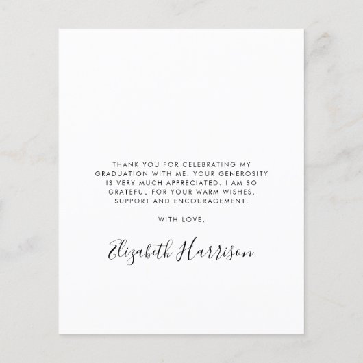 Budget Script Photo Afstuderen Hartelijk dank (Achterkant)