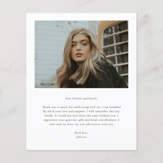 Budget Script Photo Afstuderen Hartelijk dank (Achterkant)