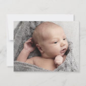 Budget Script Photo Baby Boy Dank u wel Bedankkaart (Achterkant)