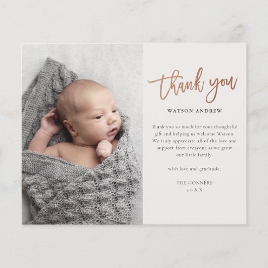 Budget Script Photo Baby Hartelijk dank (Voorkant)