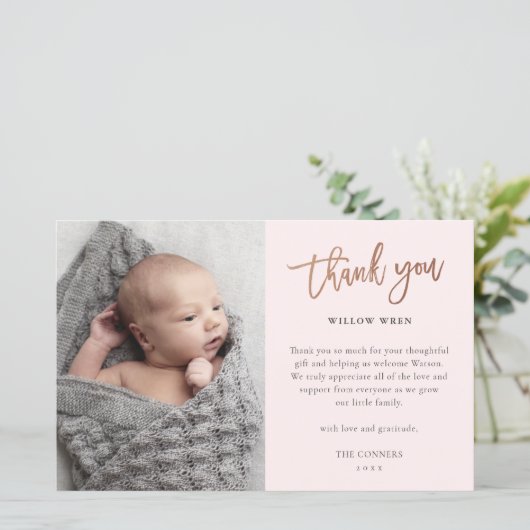 Budget Script Photo Baby Hartelijk dank (Staand voorkant)