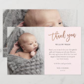 Budget Script Photo Baby Hartelijk dank (Voorkant / Achterkant)