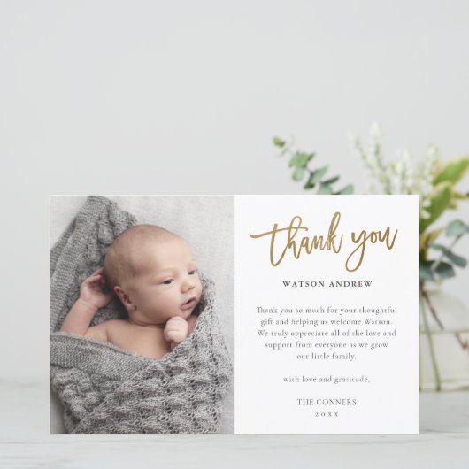 Budget Script Photo Baby Hartelijk dank (Staand voorkant)