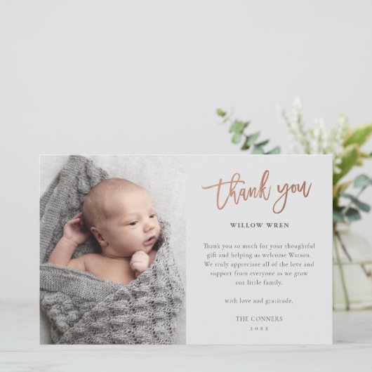 Budget Script Photo Baby Hartelijk dank (Staand voorkant)