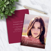 BUDGET Script Photo Burgundy Maroon Afstuderen