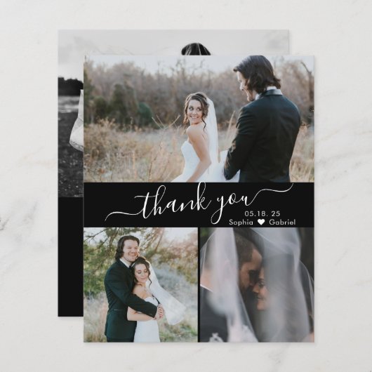 Budget Script Photo Collage Weddenschap Hartelijk  (Voorkant / Achterkant)