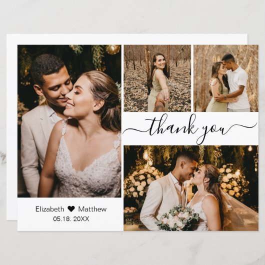 Budget Script Photo Collage Weddenschap Hartelijk  (Voorkant / Achterkant)