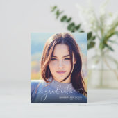 BUDGET Script Photo Navy Blue Afstuderen (Staand voorkant)