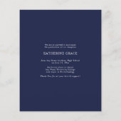 BUDGET Script Photo Navy Blue Afstuderen (Achterkant)