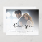 Budget Script Photo Overlay Weddenschap Bedankt (Voorkant / Achterkant)