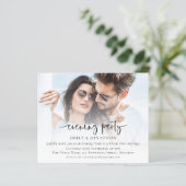 Budget Script Photo Overlay Wedding Evding Party (Staand voorkant)
