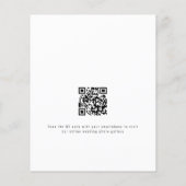 Budget Script Photo QR Code Weddenschap Bedankt (Achterkant)