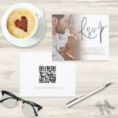 Budget Script Photo QR Code Weddenschap RSVP
