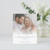 Budget Script Photo Verloving Love and Bedankt (Staand voorkant)